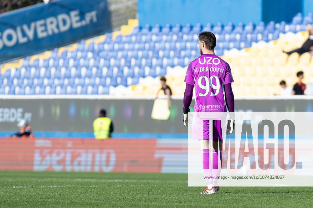 Rio Ave goalkeeper from The Netherlands ENNIO VAN DER GOUW (99) in action during the game for Liga Portugal Betclic between Estoril Praia and Rio Ave at Estadio Antonio Coimbra da Mota Soccer 2026: Estoril Praia 1:2 Rio Ave - ZUMAs359 20260322_zsp_s359_161