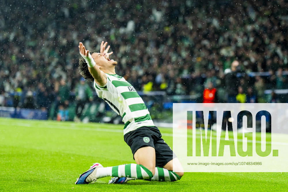 Football, Champions League 2025 2026 Sporting Lisbon Bodo Glimt Lisbon, Portugal 20260317 Sportings Maxi Araujo celebrates after the 4 0 goal during the football match in the Champions League between Sporting Lisboa and Bodo Glimt at Estadio Josà Alvalade Photo Fredrik Varfjell NTB Lisboa Portugal RESTRICTED USE FOR BETTING COMPANIES