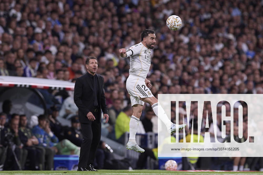 Real Madrid CF Vs Atletico Madrid in Spain - 22 Mar 2026 Daniel Carvajal of Real Madrid CF seen in action during the LaLiga EA Sports 2025 2026 week 29 football match between Real Madrid CF and Atletico Madrid at Santiago Bernabeu stadium. Final score: Real Madrid CF 3:2 Atletico Madrid. Madrid Spain