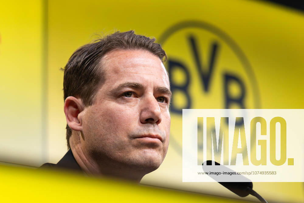 Football, Press conference, Presentation of the new sports director Ole Book Borussia Dortmund Managing Director Sport Lars Ricken Borussia Dortmund Dortmund Signal Iduna Park NRW Germany xRHR PHOTO ENx