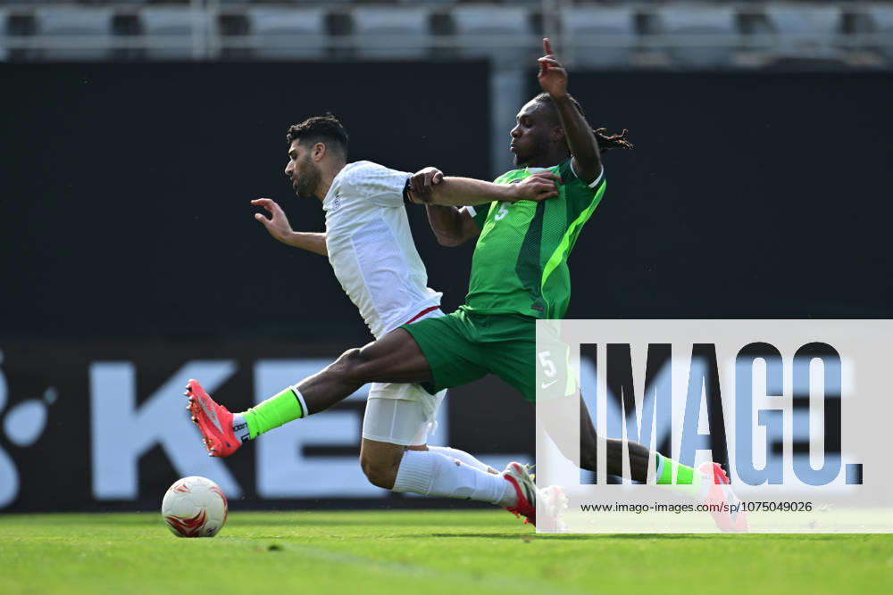 Iran v Nigeria - Friendlies ANTALYA, TURKIYE - MARCH 27: Mehdi Taremi (9) of Iran in action against Ogbu (5) of Nigeria during the friendly match between Iran and Nigeria at the Titanic Mardan Sports Complex in Antalya, Turkiye on March 27, 2026. Orhan Cicek Anadolu Antalya Turkey. Editorial use only. Please get in touch for any other usage.