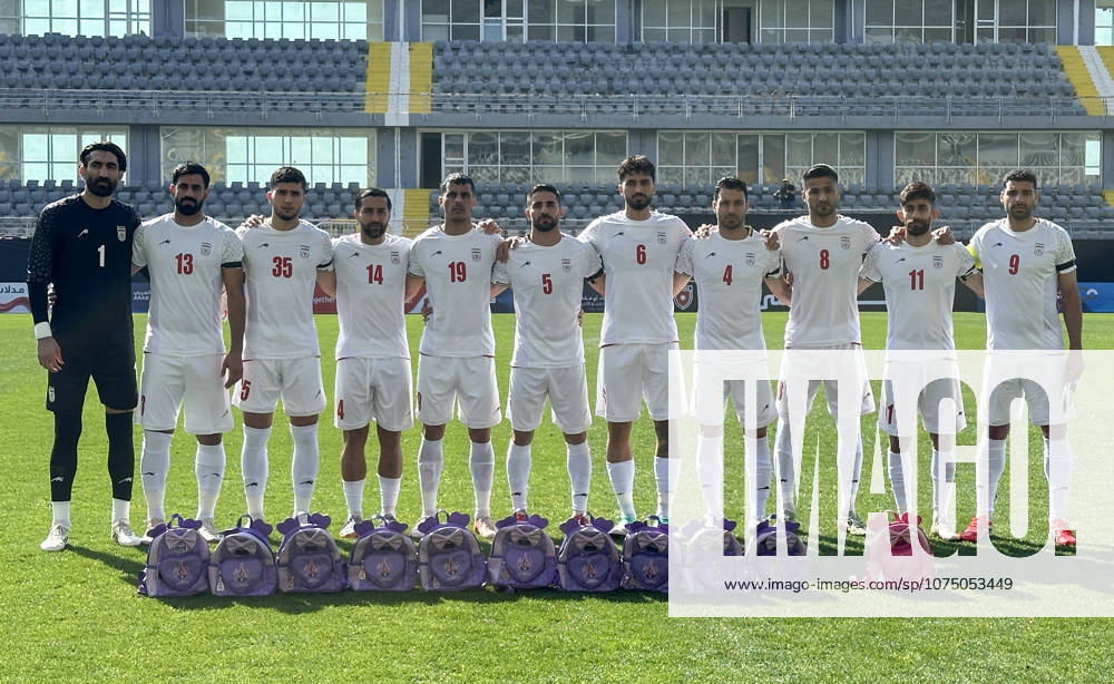Iran v Nigeria - Friendlies ANTALYA, TURKIYE - MARCH 27: The Iranian national team, Nationalteam players appear at the ceremony wearing black armbands and carrying girls school backpacks to protest the bombing of Shajareh Tayyebeh girls elementary school in Minab and the US-Israel strikes in Iran ahead of the friendly match between Iran and Nigeria at the Mardan Sports Complex in Antalya, Turkiye on March 27, 2026. Stringer Anadolu Antalya Turkey. Editorial use only. Please get in touch for any other usage.