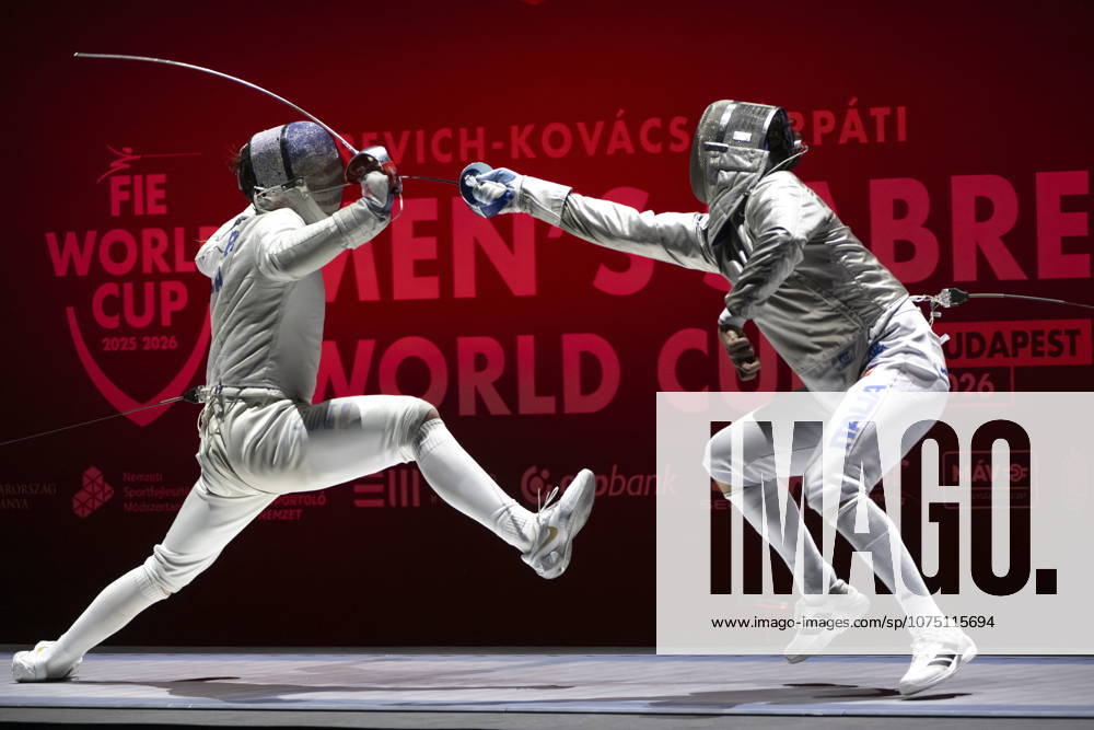 Men s Sabre World Cup Finals Matteo Neri of Italy (R) in action against William Morrill of the USA during their Men s Sabre Individual final at the Gerevich-Kovacs-Karpati Sabre World Cup in Budapest, Hungary, 28 March 2026. BUDAPEST Hungary