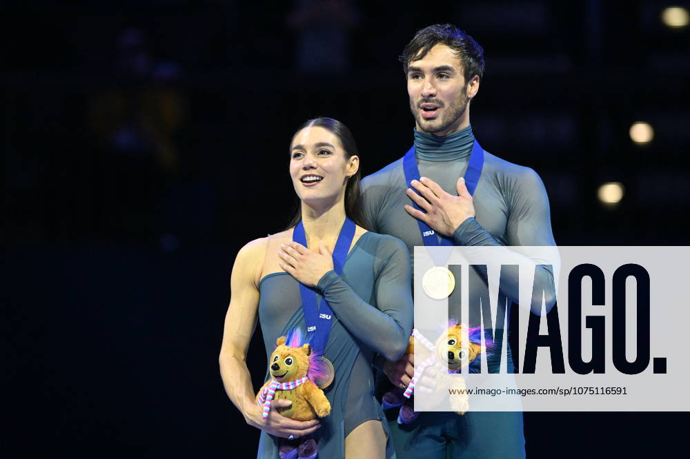 World Figure skating, Eiskunstlauf Championships, Pairs - Free Dance, in Prague, Czech Republic, on March 28, 2026. Winners Laurence Fournier Beaudry and Guillaume Cizeron from France. (CTKxPhoto MichaelaxRihova) CTKPhotoP2026032807416 CTKPhotoP2026032807416