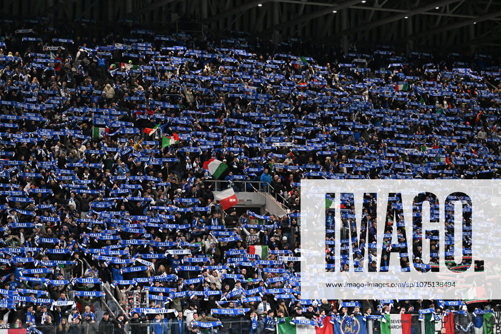 Soccer, FIFA World Cup, WM, Weltmeisterschaft, Fussball 2026 match between Italy-North Ireland Italy fans during playoff qualifier Fifa World Cup 2026 match between Italy-North Ireland at the gewiss stadium, Italy, March 26th, 2026. Imago-Images Emmefoto