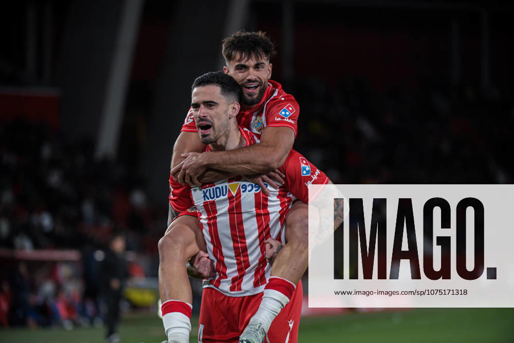 ESP: UD Almeria vs Real Sociedad B - La Liga Hypermotion ALMERIA, SPAIN - MARCH 29: Miguel de la Fuente of UD Almeria celebrate his goal during the match between UD Almeria and Real Sociedad B of La Liga Hypermotion on March 29, 2026 at UD Almeria Stadium in Almeria, Spain. (Photo by Samuel Carreno) Almeria Almeria Andalucia Spain