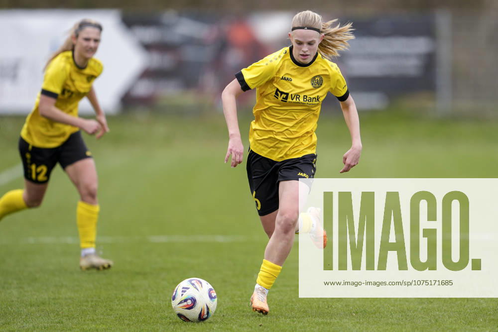 Dana Keßler Kessler, Weinberg, 6 , on the ball, cropped, full body, single image, single photo, action, action, 29 03 2026, St Leon Rot Germany , Soccer, Women, Regionalliga Süd, TSG 1899 Hoffenheim U20 SV 67 Weinberg, 29 03 2026, St Leon Rot Germany , Soccer, Women, Regionalliga Süd, TSG 1899 Hoffenheim U20 SV 67 Weinberg, DFB DFL REGULATIONS PROHIBIT ANY USE OF PHOTOGRAPHS AS IMAGE SEQUENCES AND OR QUASI VIDEO