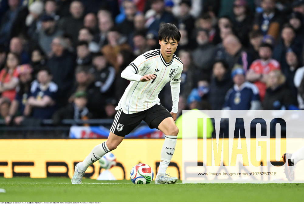 Kaoru Mitoma of Japan during an International Friendly, Länderspiel, Nationalmannschaft match between Scotland and Japan at Hampden Park in Glasgow, Scotland on March 28, 2026. Noxthirdxpartyxsales aflo_325489431