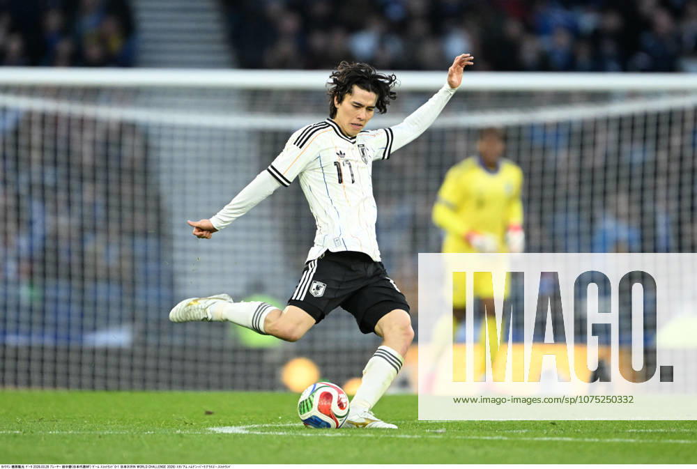 Kaoru Mitoma of Japan during an International Friendly, Länderspiel, Nationalmannschaft match between Scotland and Japan at Hampden Park in Glasgow, Scotland on March 28, 2026. Noxthirdxpartyxsales aflo_325489436