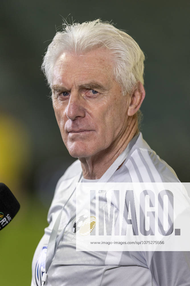 Hugo Broos, head coach of South Africa during the International Friendly, Länderspiel, Nationalmannschaft between South Africa and Panama, held as part of preparations for the 2026 World Cup, at Moses Mabhida Stadium in Durban on 27 March 2026. Photo: Sportzpics