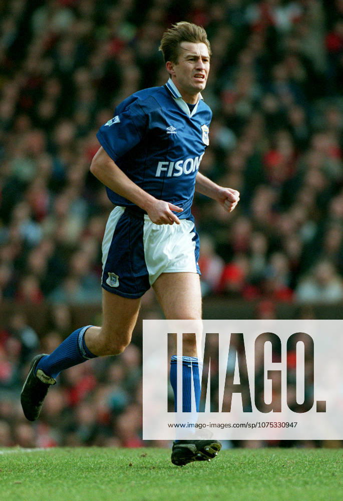 Manchester United, ManU V Ipswich Town, Premier League Lee Chapman of Ipswich Town running during the Premier League match between Manchester United and Ipswich Town at Old Trafford on March 4, 1995 in Manchester, England. Manchester Old Trafford England United Kingdom