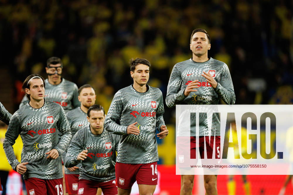 Jakub Kiwior and Jan Bednarek seen during World Cup 2026 european play off final game between national teams of Poland and Sweden (Maciej Rogowski Ball Raw Images) Solna Strawberry Arena Sweden