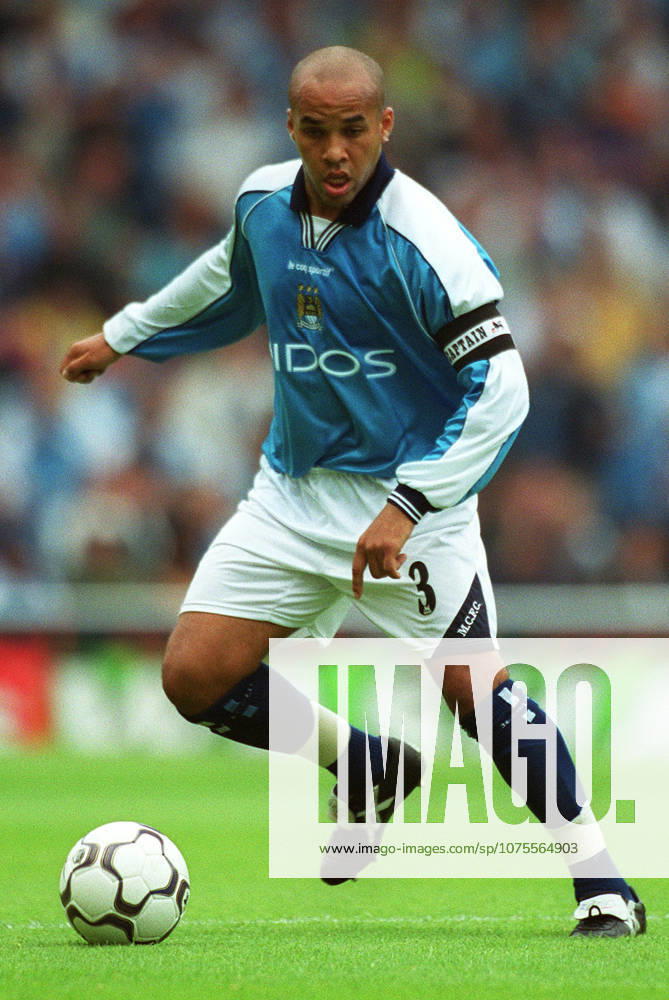 Manchester City V Coventry City, Premier League Richard Edghill of Manchester City on the ball during the Premier League match between Manchester City and Coventry City at Maine Road on August 26, 2000 in Manchester, England. Manchester Maine Road England United Kingdom
