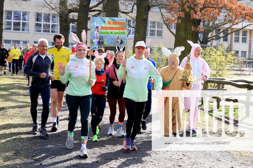 DEU, Easter bunny run through the Grunewald forest, 06 04 2026, Berlin, Berlin, DEU, Easter bunny run through the Grunewald forest, pictured with Easter bunny nordphotoxGmbHx xEngler nph00076
