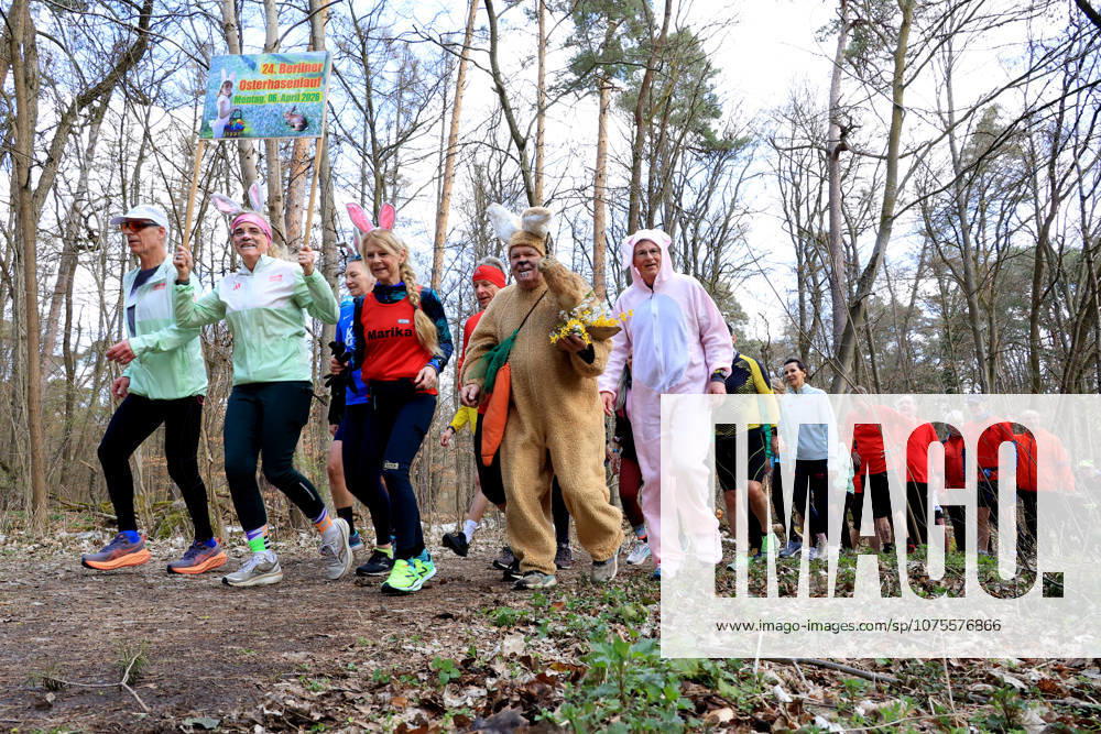 DEU, Easter bunny run through the Grunewald forest, 06 04 2026, Berlin, Berlin, DEU, Easter bunny run through the Grunewald forest, pictured with Easter bunny nordphotoxGmbHx xEngler nph00076