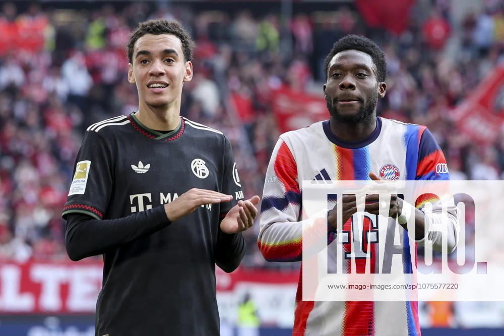 Jamal Musiala FC Bayern Muenchen and Alphonso Davies FC Bayern Muenchen smile, Bundesliga, Sport Club Freiburg v FC Bayern München, Europa Park Stadion, April 4, 2026 in Freiburg, Germany Photo by Marco Steinbrenner DeFodi Images Jamal Musiala FC Bayern Muenchen and Alphonso Davies FC Bayern Muenchen smile, Bundesliga, Sport Club Freiburg v FC Bayern München, Europa Park Stadion, April 4, 2026 in Freiburg, Germany Photo by Marco Steinbrenner DeFodi Images DFL regulations prohibit any use of photographs as image sequences and or quasi video