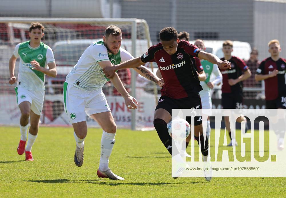 Soccer Season 2025 2026 Regionalliga Bayern 27 Matchday 1 FC Nürnberg FCN II Club SpVgg Greuther Fürth II Kleeblatt U23 DaMa Yannick Scholz 14, SpVgg Greuther Fürth II Noah Maboulou 37, 1 FC Nürnberg FCN II