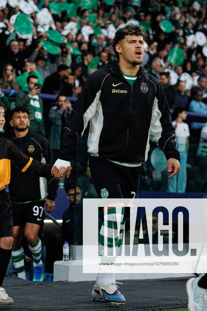 Maxi Araujo seen during UEFA Champions League quarterfinal game between teams of Sporting CP and Arsenal FC at Estadio Jose Alvalade (Maciej Rogowski Ball Raw Images) Lisbon Estadio Jose Alvalade Portugal