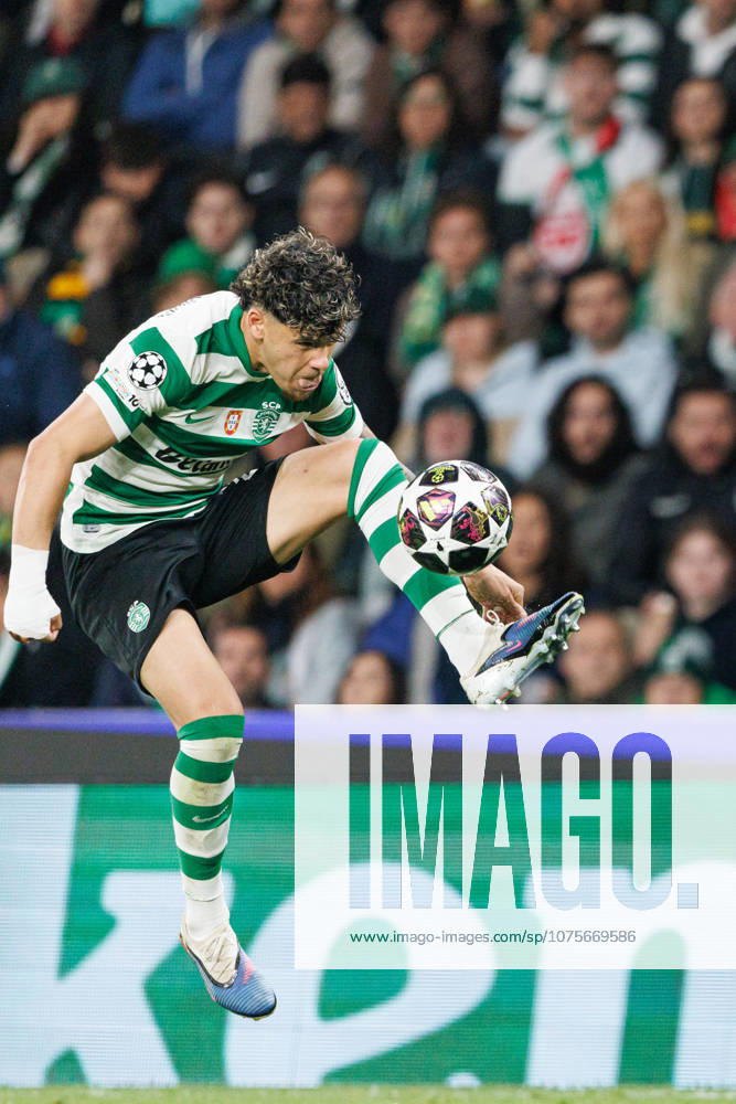 Maxi Araujo seen during UEFA Champions League quarterfinal game between teams of Sporting CP and Arsenal FC at Estadio Jose Alvalade (Maciej Rogowski Ball Raw Images) Lisbon Estadio Jose Alvalade Portugal