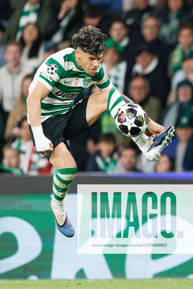 Maxi Araujo seen during UEFA Champions League quarterfinal game between teams of Sporting CP and Arsenal FC at Estadio Jose Alvalade (Maciej Rogowski Ball Raw Images) Lisbon Estadio Jose Alvalade Portugal