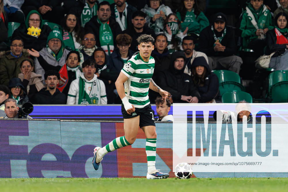 Maxi Araujo seen during UEFA Champions League quarterfinal game between teams of Sporting CP and Arsenal FC at Estadio Jose Alvalade (Maciej Rogowski Ball Raw Images) Lisbon Estadio Jose Alvalade Portugal