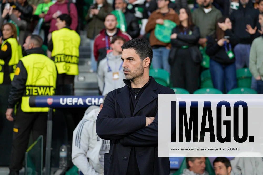Sporting CP Vs Arsenal FC in Lisbon, Portugal - 07 Apr 2026 Mikel Arteta, Arsenal FC Coach seen during the UEFA Champions League 2025 26 Quarter-finals 1st leg between Sporting CP and Arsenal FC at Estadio Jose Alvalade. Final score: Sporting CP 0:1 Arsenal FC Lisbon Portugal