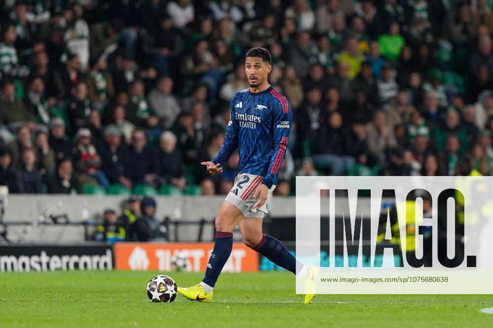 Sporting CP Vs Arsenal FC in Lisbon, Portugal - 07 Apr 2026 William Saliba of Arsenal FC seen in action during the UEFA Champions League 2025 26 Quarter-finals 1st leg between Sporting CP and Arsenal FC at Estadio Jose Alvalade. Final score: Sporting CP 0:1 Arsenal FC Lisbon Portugal