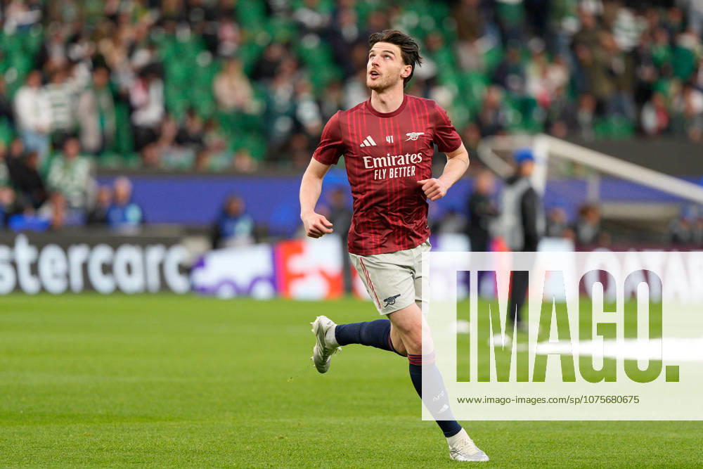 Sporting CP Vs Arsenal FC in Lisbon, Portugal - 07 Apr 2026 Declan Rice of Arsenal FC seen in action during the UEFA Champions League 2025 26 Quarter-finals 1st leg between Sporting CP and Arsenal FC at Estadio Jose Alvalade. Final score: Sporting CP 0:1 Arsenal FC Lisbon Portugal