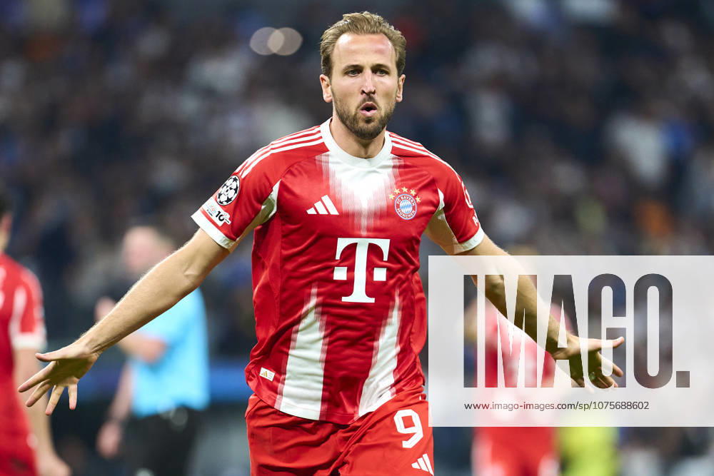 SOCCER-Matchday Round of Quarter-finals of UEFA Champions League match between Real Madrid CF and FC Bayern Munchen at Bernabeu Stadium on April 7, 2026. Harry Kane of FC Bayern Munchen celebrates his goal during the UEFA Champions League match between Real Madrid CF and FC Bayern Munchen at Bernabeu Stadium on April 7, 2026. Madrid Madrid Spain