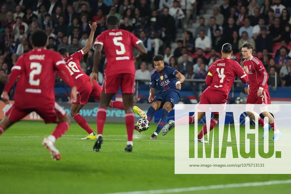 Desire Doue of PSG puts his side 1-0 ahead Paris Saint-Germain v Liverpool, UEFA Champions League, Quarter Final, First Leg, Football, Parc des Princes, Paris, France - 08 Apr 2026Paris Parc des Princes France