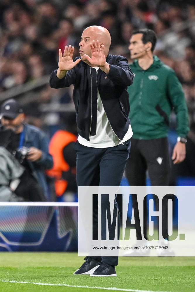 Coach Arne Slot Liverpool FC gestures during the UEFA Champions League 2025 26 Quarter Final First Leg match between Paris Saint Germain FC and Liverpool FC at Parc des Princes on April 8, 2026 in Paris, France Photo by Harry Langer DeFodi Images