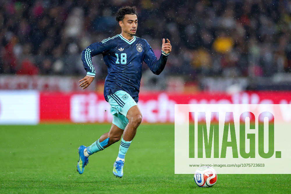 Football, International match, Germany Ghana, MHP Arena Stuttgart , Season 2025 2026 Nathaniel Brown GER 18 DFB regulations prohibit any use of photographs as image sequences and or quasi video Baden Württemberg Germany