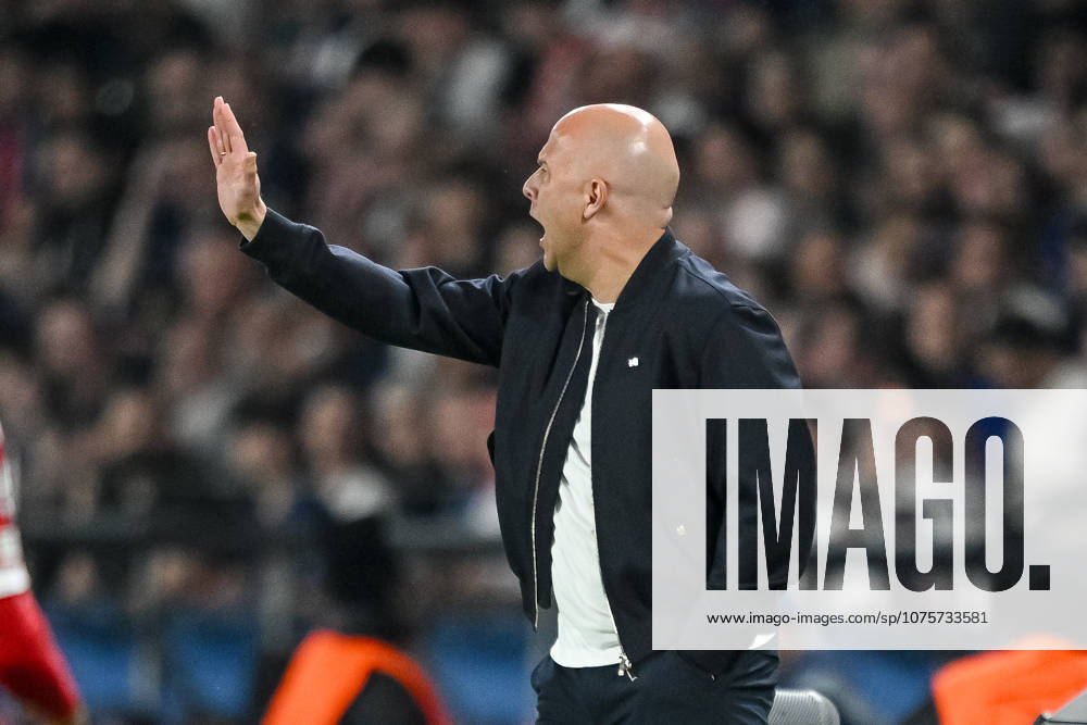 Coach Arne Slot Liverpool FC gestures during the UEFA Champions League 2025 26 Quarter Final First Leg match between Paris Saint Germain FC and Liverpool FC at Parc des Princes on April 8, 2026 in Paris, France Photo by Harry Langer DeFodi Images