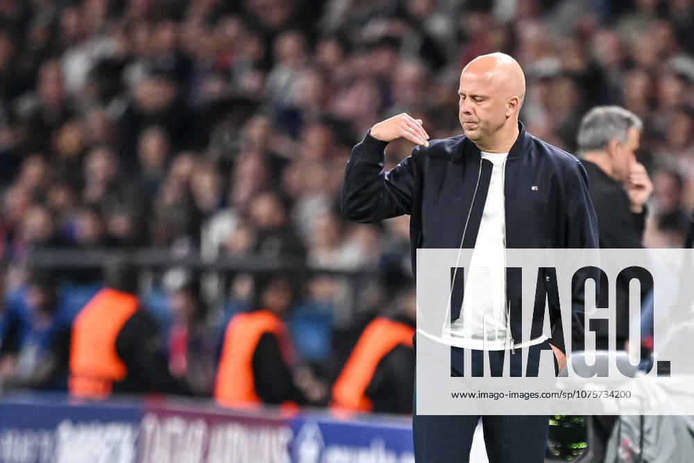Coach Arne Slot Liverpool FC gestures during the UEFA Champions League 2025 26 Quarter Final First Leg match between Paris Saint Germain FC and Liverpool FC at Parc des Princes on April 8, 2026 in Paris, France Photo by Harry Langer DeFodi Images