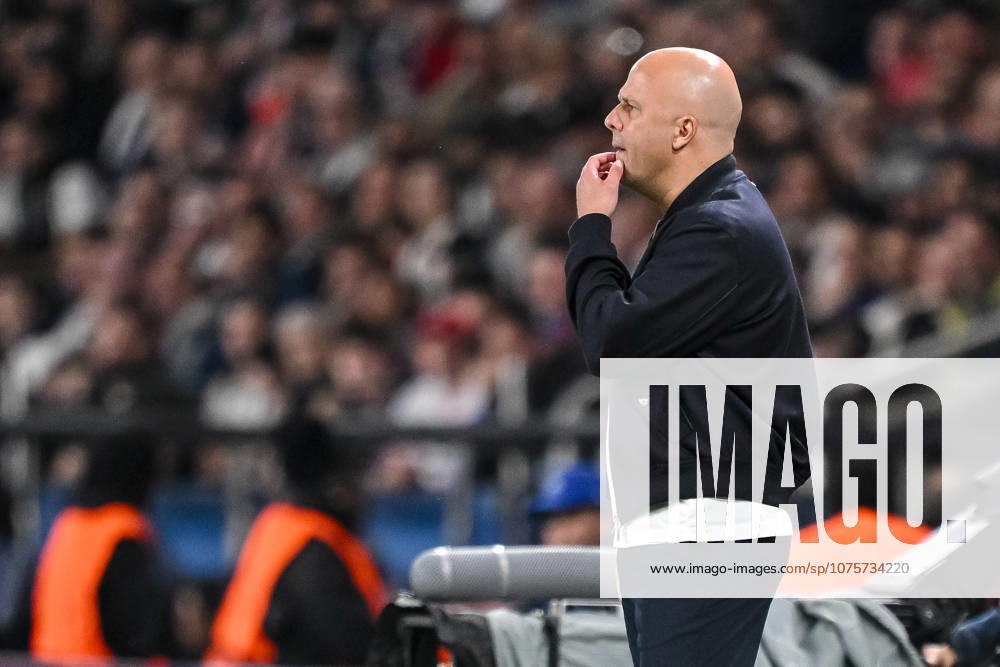 Coach Arne Slot Liverpool FC gestures during the UEFA Champions League 2025 26 Quarter Final First Leg match between Paris Saint Germain FC and Liverpool FC at Parc des Princes on April 8, 2026 in Paris, France Photo by Harry Langer DeFodi Images