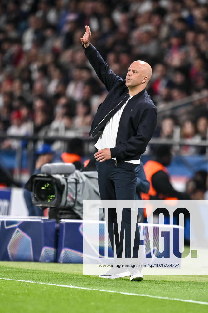 Coach Arne Slot Liverpool FC gestures during the UEFA Champions League 2025 26 Quarter Final First Leg match between Paris Saint Germain FC and Liverpool FC at Parc des Princes on April 8, 2026 in Paris, France Photo by Harry Langer DeFodi Images