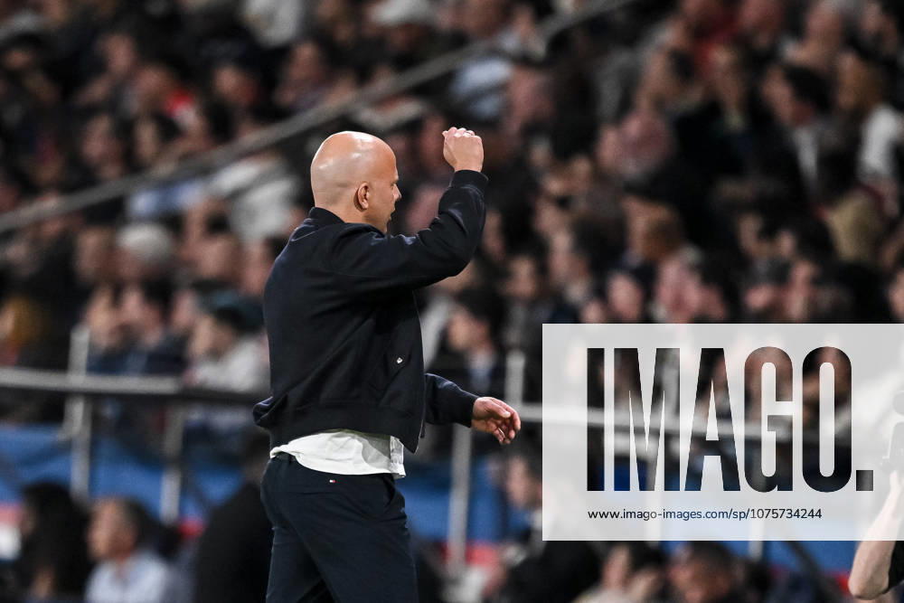 Coach Arne Slot Liverpool FC gestures during the UEFA Champions League 2025 26 Quarter Final First Leg match between Paris Saint Germain FC and Liverpool FC at Parc des Princes on April 8, 2026 in Paris, France Photo by Harry Langer DeFodi Images