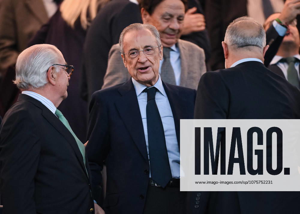 FOOTBALL CHAMPIONS LEAGUE SEASON 2025 2026 Quarter-final first leg 07 04 2026 Real Madrid FC Bayern Munich Florentino Perez President Real Madrid on the VIP stand