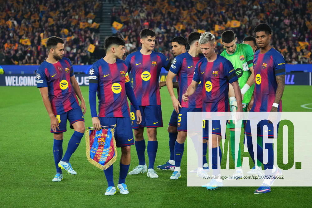 ESP: FC Barcelona, Barca - Atletico de Madrid. UEFA Champions League. Quarter-Finals, first leg. FC Barcelona team group, Mannschaftsbild, Totale during UEFA Champions League match, Quarter-Finals, first leg, between FC Barcelona and Atletico de Madrid played at Spotify Camp Nou Stadium on April 8, 2026 in Barcelona, Spain. kpng
