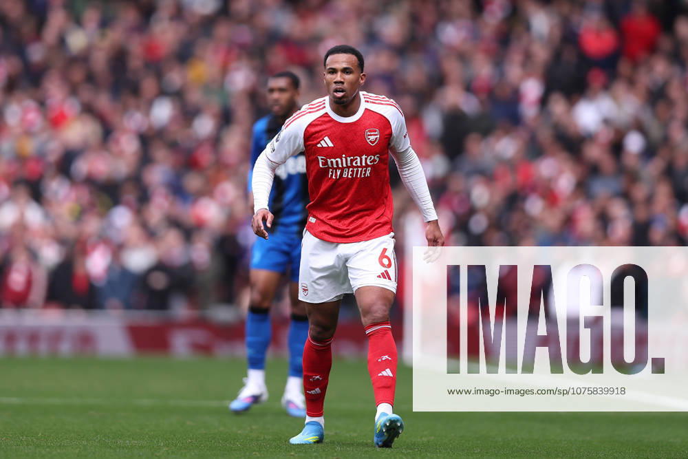 11th April 2026; Emirates Stadium, London, England; Premier League Football, Arsenal versus Bournemouth; Gabriel of Arsenal KatiexChan