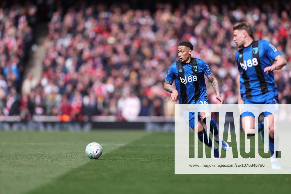 11th April 2026; Emirates Stadium, London, England; Premier League Football, Arsenal versus Bournemouth; Marcus Tavernier of Bournemouth on the ball KatiexChan
