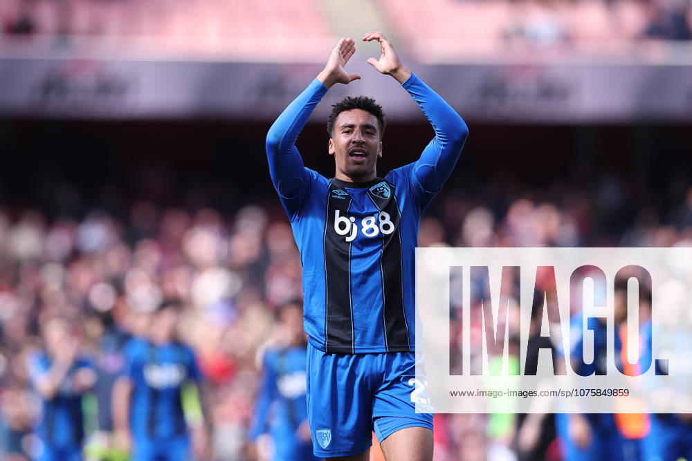 11th April 2026; Emirates Stadium, London, England; Premier League Football, Arsenal versus Bournemouth; James Hill of Bournemouth after the match KatiexChan