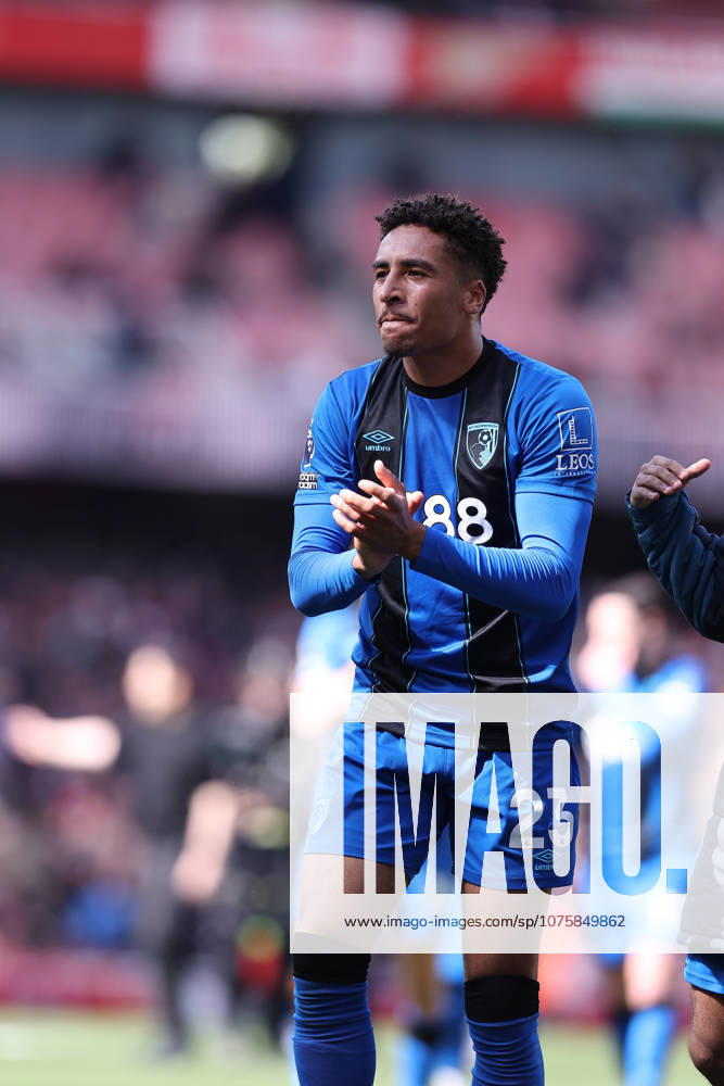 11th April 2026; Emirates Stadium, London, England; Premier League Football, Arsenal versus Bournemouth; James Hill of Bournemouth after the match KatiexChan