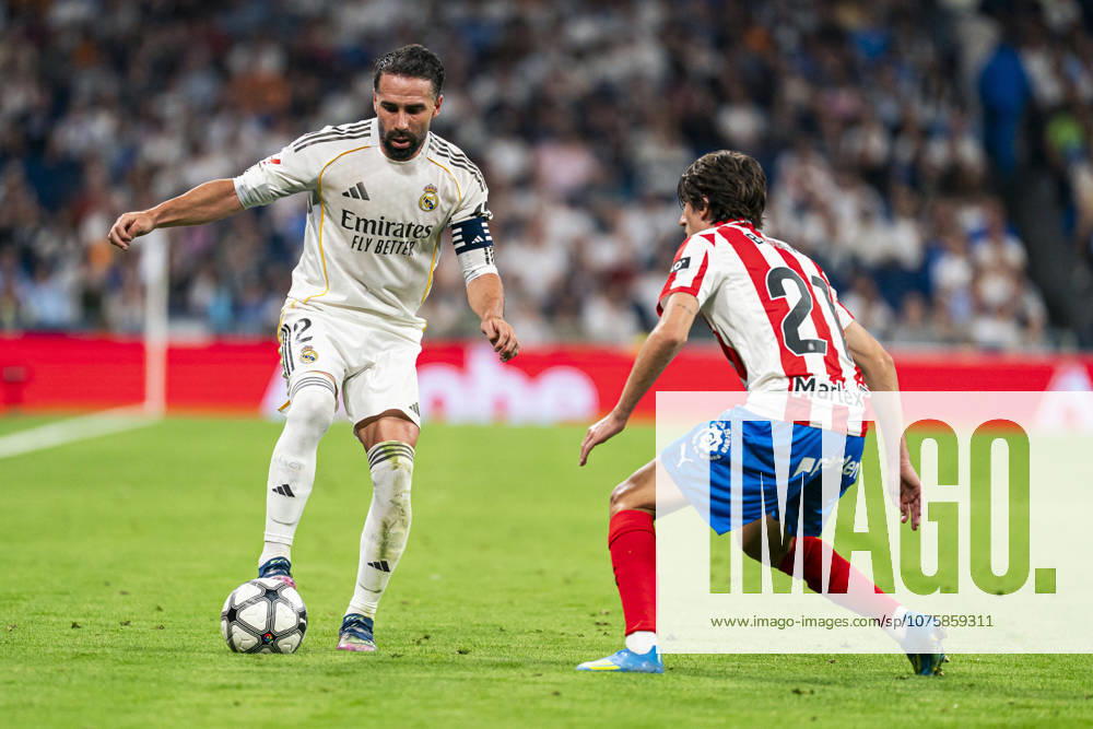 REAL MADRID CF v GIRONA. LA LIGA 2025 2026. ROUND 31. REAL MADRID CF v GIRONA FC. LA LIGA 2025 2026. ROUND 31. Real Madrid CFÂ s Dani Carvajal and Girona FCÂ s Bryan Gil during La Liga match. April 10, 2026 (ALTERPHOTOS Tomas Garrido) MadridSpain