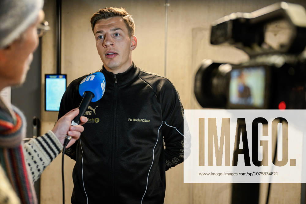 Eliteserien in football 2026 Viking Bodo Glimt Stavanger 20260411 Bodo Glimts Jostein Gundersen in the mixed zone after the elite series football match between Viking and Bodo Glimt at Lyse Arena in Stavanger Photo Carina Johansen NTB Stavanger Norway RESTRICTED USE FOR BETTING COMPANIES