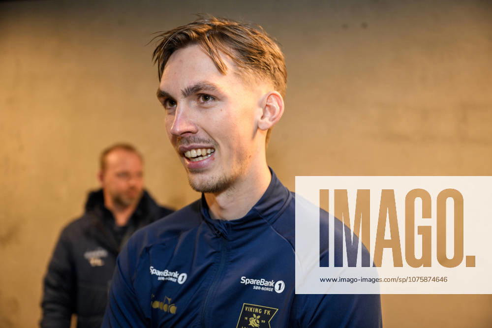 Eliteserien in football 2026 Viking Bodo Glimt Stavanger 20260411 Vikings Kristoffer Askildsen in the mixed zone after the elite series football match between Viking and Bodo Glimt at Lyse Arena in Stavanger Photo Carina Johansen NTB Stavanger Norway RESTRICTED USE FOR BETTING COMPANIES