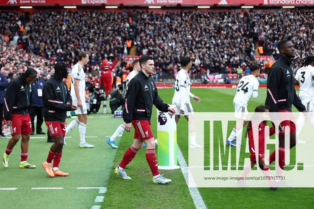 Liverpool, England, 11th April 2026. Andrew Robertson of Liverpool during the Liverpool vs Fulham Premier League match at Anfield, Liverpool. Picture credit should read: David Klein Sportimage . SPI_DK_007_Liverpool_Fulham SPI-4679-0007