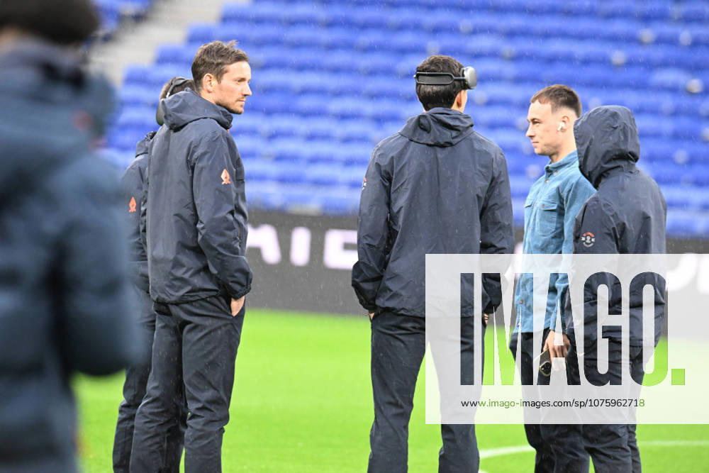 Football : Olympique Lyonnais v Lorient - French ligue 1- 12 04 2026 Players of Lorient before the French ligue 1 match between Olympique Lyonnais and Lorient at Groupama Stadium Decines Charpieu Lyon on April 12, 2026 , France LYONFrance