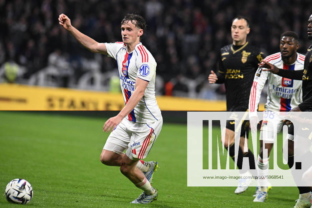 Football : Olympique Lyonnais v Lorient - French ligue 1- 12 04 2026 Morton TYLER of Lyon during the French ligue 1 match between Olympique Lyonnais and Lorient at Groupama Stadium Decines Charpieu Lyon on April 12, 2026 , France LYONFrance
