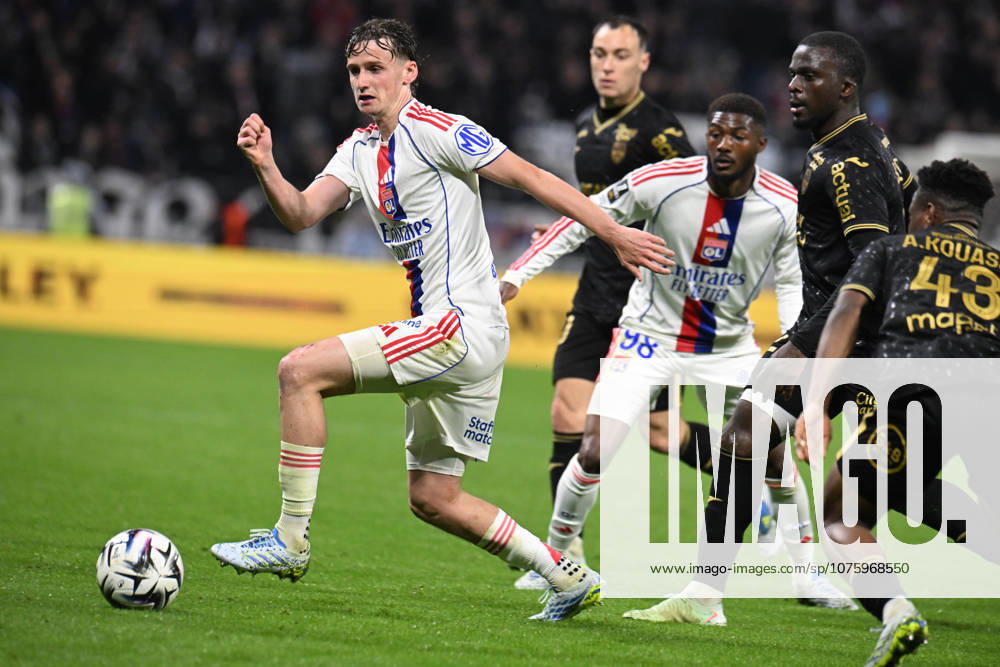 Football : Olympique Lyonnais v Lorient - French ligue 1- 12 04 2026 Morton TYLER of Lyon during the French ligue 1 match between Olympique Lyonnais and Lorient at Groupama Stadium Decines Charpieu Lyon on April 12, 2026 , France LYONFrance